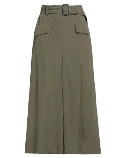 Aspesi Woman Midi Skirt Military Green Size M Polyamide