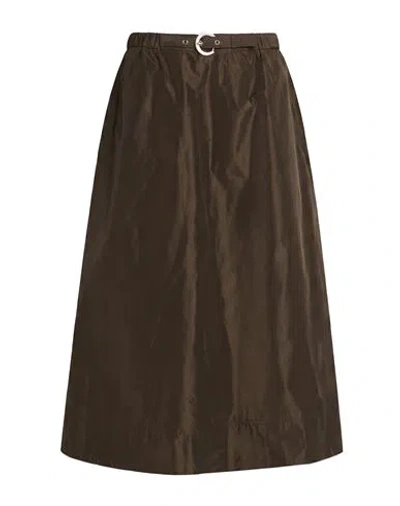 Aspesi Woman Midi Skirt Military Green Size M Polyester