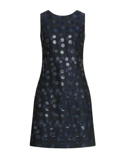 Aspesi Woman Mini Dress Midnight Blue Size 6 Polyester, Wool, Silk, Viscose, Synthetic Fibers