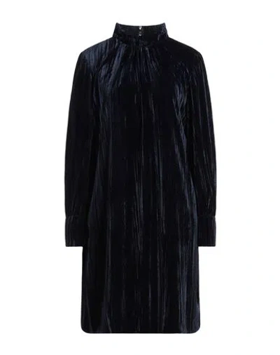 Aspesi Woman Mini Dress Midnight Blue Size 8 Polyester In Grey