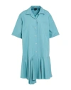 Aspesi Woman Mini Dress Turquoise Size 6 Cotton