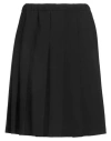 Aspesi Woman Mini Skirt Black Size 4 Virgin Wool, Elastane