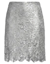 Aspesi Floral Perforated Asymmetric Skirt In Grey