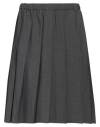 Aspesi Woman Mini Skirt Lead Size 0 Virgin Wool, Elastane In Gray