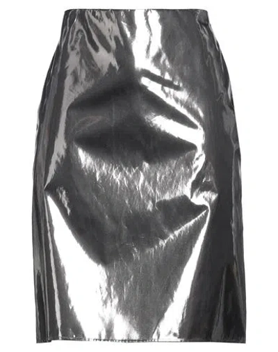 Aspesi Woman Mini Skirt Lead Size 2 Polyester In Grey
