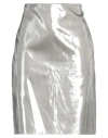 Aspesi Woman Mini Skirt Silver Size 6 Polyester