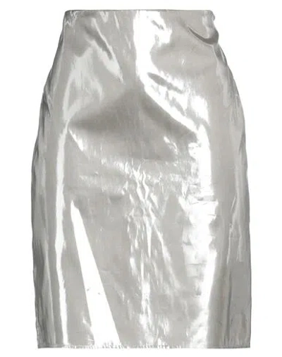 Aspesi Woman Mini Skirt Silver Size 6 Polyester