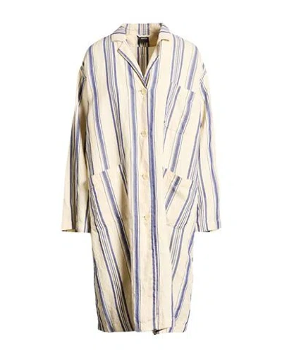 Aspesi Woman Overcoat & Trench Coat Beige Size 2 Cotton, Hemp, Polyamide In White
