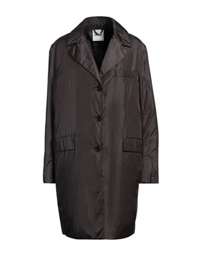 Aspesi Woman Overcoat & Trench Coat Dark Brown Size L Polyamide In Brown