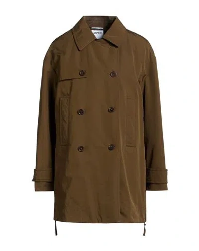 Aspesi Woman Overcoat & Trench Coat Military Green Size S Cotton, Polyester