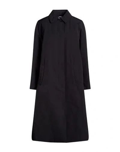 Aspesi Woman Overcoat & Trench Coat Navy Size S Cotton, Polyester In Black
