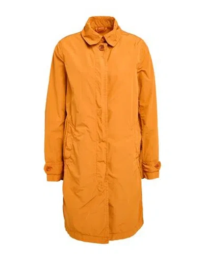 Aspesi Woman Overcoat & Trench Coat Orange Size L Polyester, Polyamide
