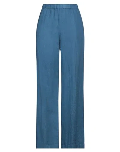 Aspesi Woman Pants Azure Size 4 Linen In Blue