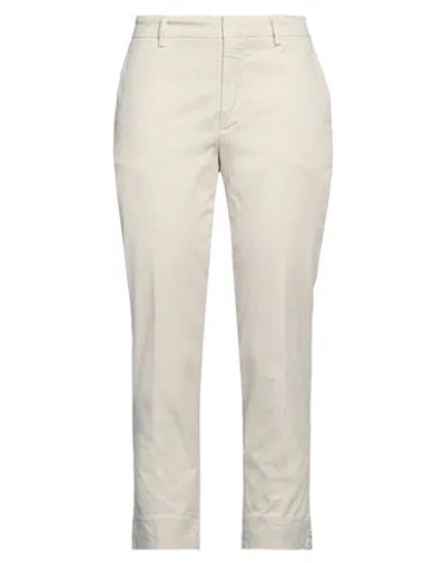 ASPESI ASPESI WOMAN PANTS BEIGE SIZE 10 COTTON, ELASTANE