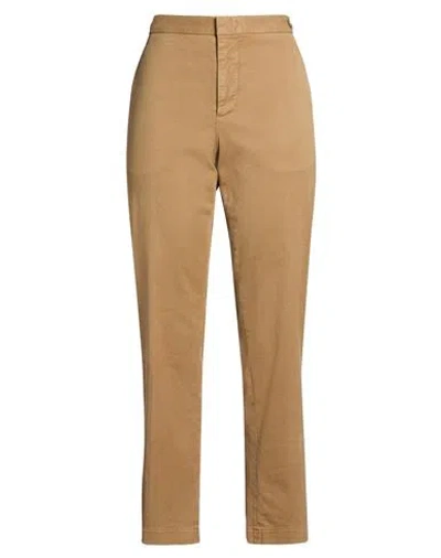 Aspesi Woman Pants Beige Size 10 Cotton, Elastane In Brown