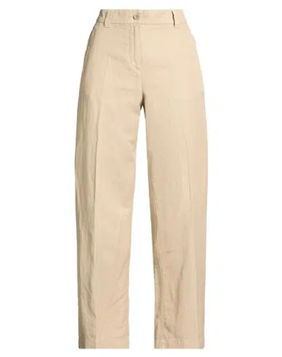 Aspesi Woman Pants Beige Size 6 Cotton, Linen In Brown