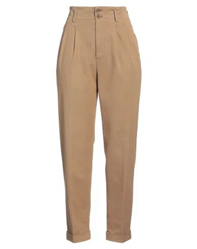 Aspesi Woman Pants Beige Size 8 Cotton, Elastane