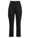Aspesi Woman Pants Black Size 10 Cotton, Elastane