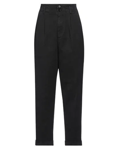 Aspesi Woman Pants Black Size 4 Cotton, Elastane In Black