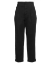 Aspesi Woman Pants Black Size 6 Cotton, Elastane