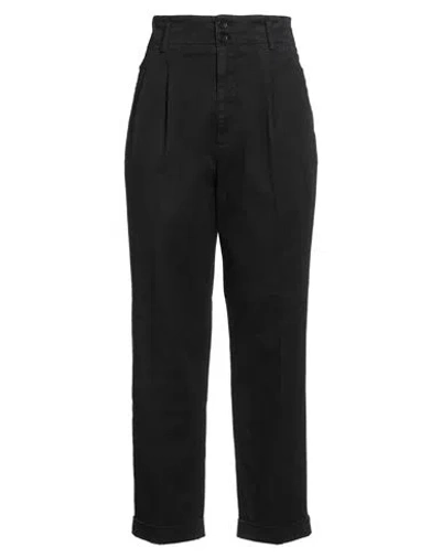 Aspesi Woman Pants Black Size 6 Cotton, Elastane