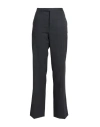 Aspesi Woman Pants Charcoal Size 6 Polyester, Virgin Wool, Elastane In Black