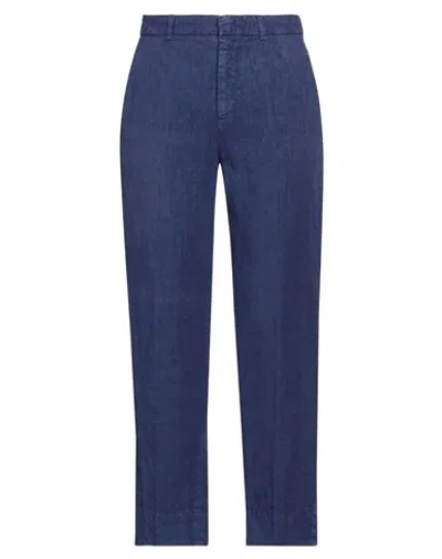 Aspesi Woman Pants Blue Size 8 Linen
