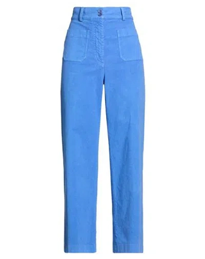 Aspesi Woman Pants Blue Size 8 Cotton, Elastane