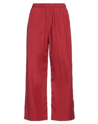 Aspesi Woman Pants Brick Size 4 Cotton In Red