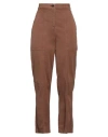Aspesi Woman Pants Brown Size 4 Cotton, Elastane