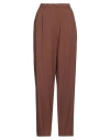 Aspesi Woman Pants Brown Size 4 Polyester, Virgin Wool, Elastane