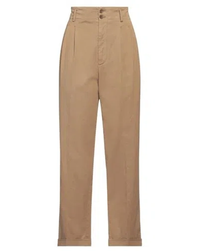 Aspesi Woman Pants Brown Size 8 Cotton, Elastane