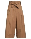 Aspesi Woman Pants Camel Size 8 Cotton In Brown