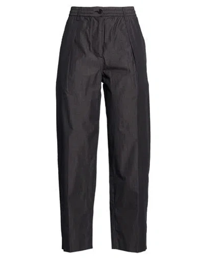 Aspesi Woman Pants Charcoal Size 6 Cotton In Black