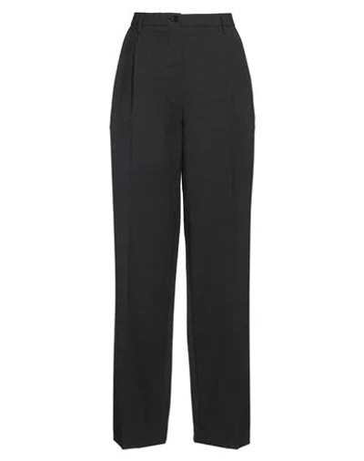 Aspesi Woman Pants Charcoal Size 6 Polyester, Virgin Wool, Elastane