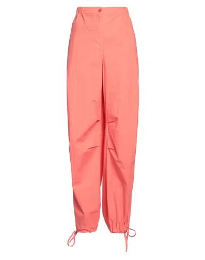 Aspesi Woman Pants Coral Size 8 Cotton In Red