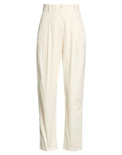 Aspesi Woman Pants Cream Size 10 Cotton In White