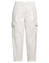 Aspesi Woman Pants Cream Size 2 Cotton In White