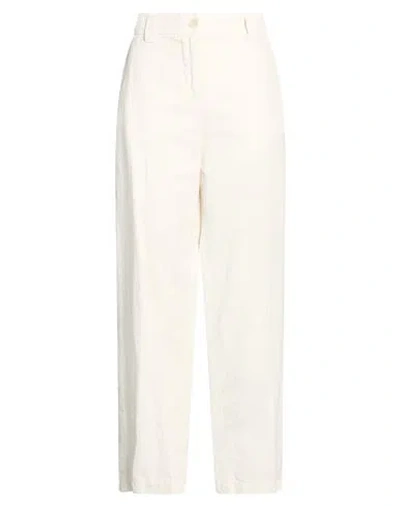 Aspesi Woman Pants Cream Size 8 Cotton, Linen In White