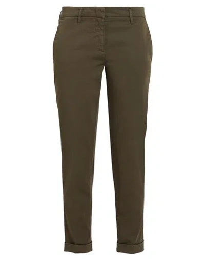 Aspesi Woman Pants Dark Green Size 2 Cotton, Elastane In Black