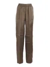 Aspesi Elasticated Trousers In Brown