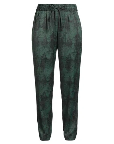 Aspesi Woman Pants Green Size 4 Viscose, Virgin Wool In Multi