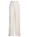 Aspesi Woman Pants Ivory Size 6 Cotton In White