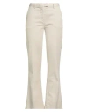 Aspesi Woman Pants Ivory Size 6 Cotton, Elastane In Neutral
