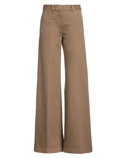 Aspesi Woman Pants Khaki Size 00 Cotton In Brown