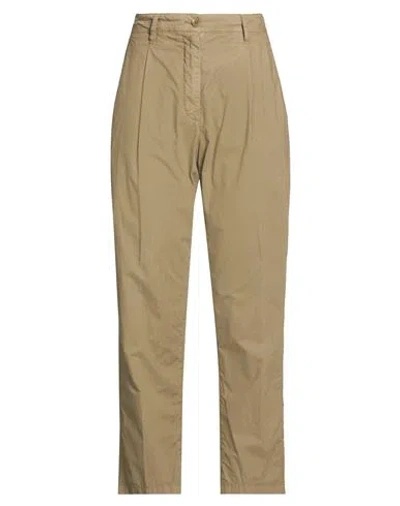 Aspesi Woman Pants Khaki Size 10 Cotton In Sand