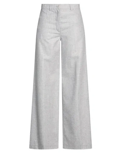 Aspesi Woman Pants Light Grey Size 4 Virgin Wool, Acrylic, Polyamide, Cashmere