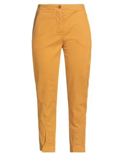 Aspesi Woman Pants Marigold Size 4 Lyocell, Cotton, Elastane In Orange