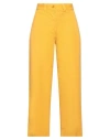 Aspesi Woman Pants Marigold Size 8 Cotton, Elastane In Yellow