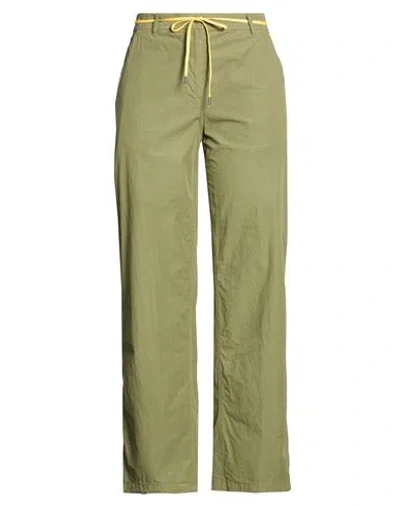 Aspesi Woman Pants Military Green Size 10 Cotton